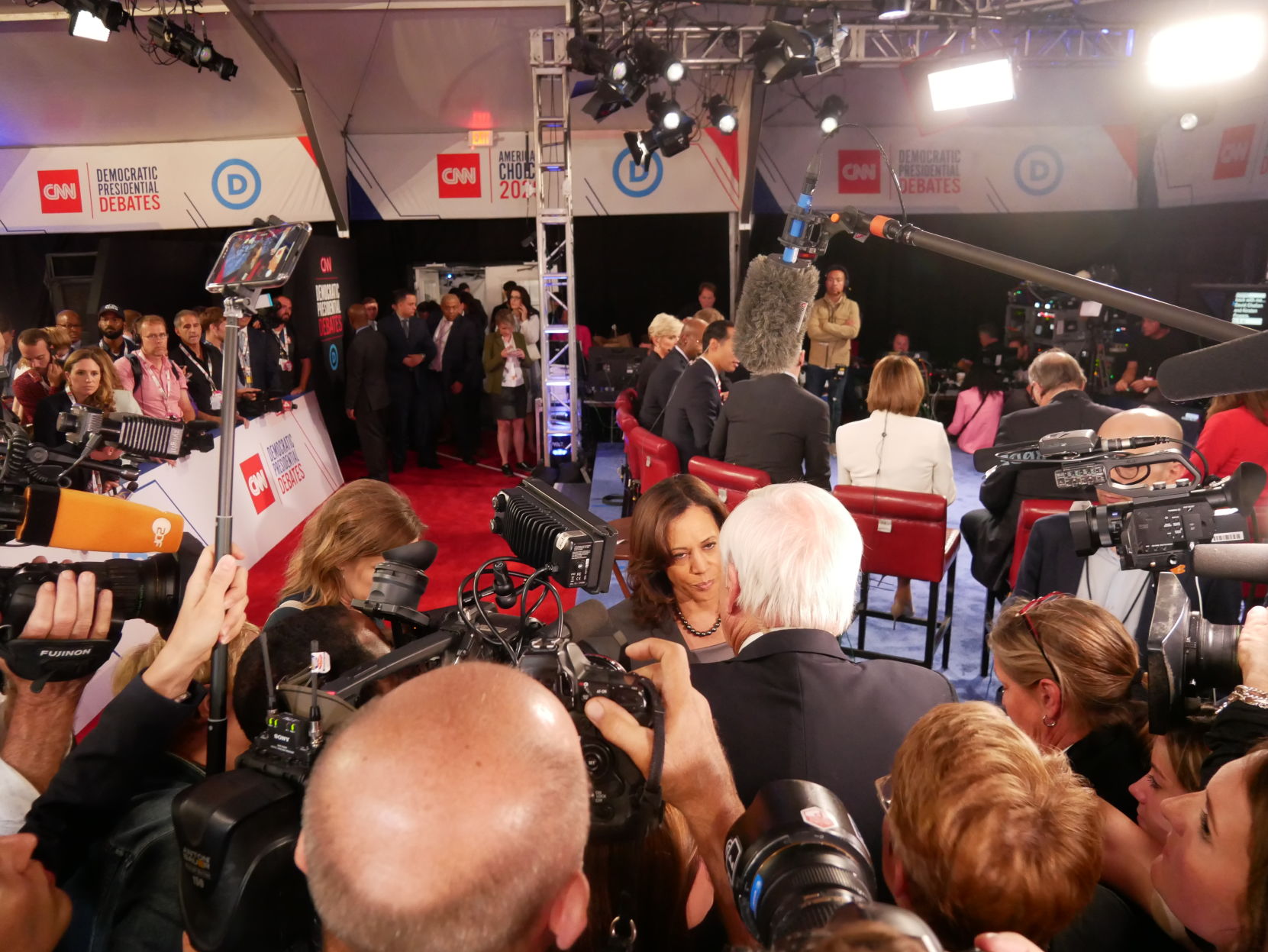 Sights and sounds from night two of the Democratic debate in Detroit